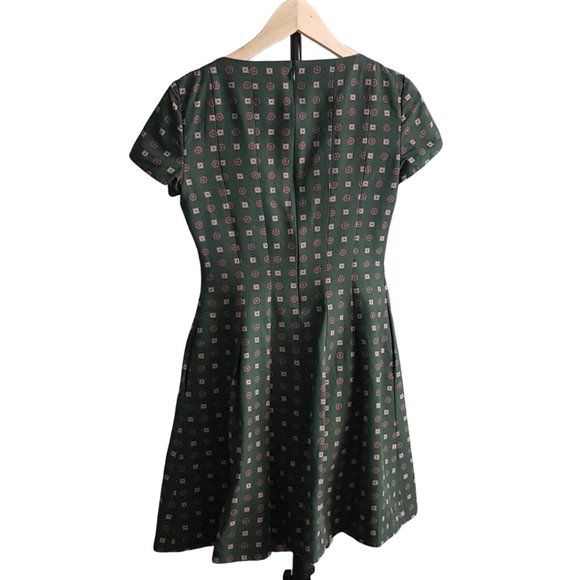 Black Fleece by Thom Browne Green Cap Sleeve Dress - Picture 2 of 5
